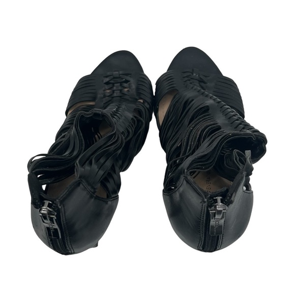 BCBGeneration Cerinah Black Caged Ankle Almond Toe Heels Size 7 Women's - Picture 5 of 9